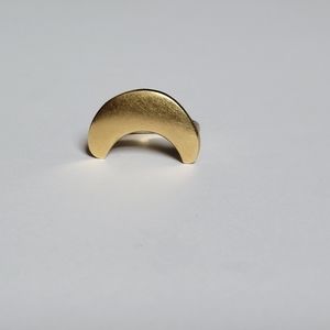 New, Handmade | Hammered Brass Ring | Half Moon Brass Ring | Raw Brass Ring